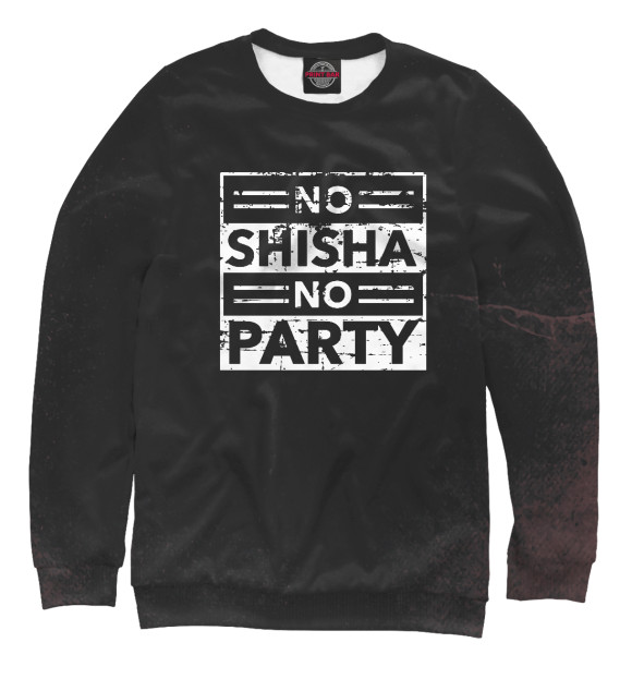 Свитшот для девочек с изображением No Shiha No Party цвета Белый
