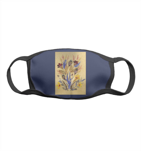 Маска тканевая с притом Цветы цвета Белый Маска тканевая с изображением Цветы цвета Белый