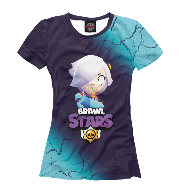 Футболка для девочек с изображением Brawl Stars Colette / Колетт цвета Белый