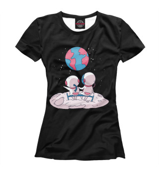 Женская футболка Любовь астронавтов