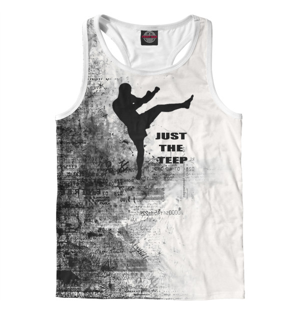 Мужская майка-борцовка с притом Muay Thai Teep цвета Белый Мужская майка-борцовка с изображением Muay Thai Teep цвета Белый