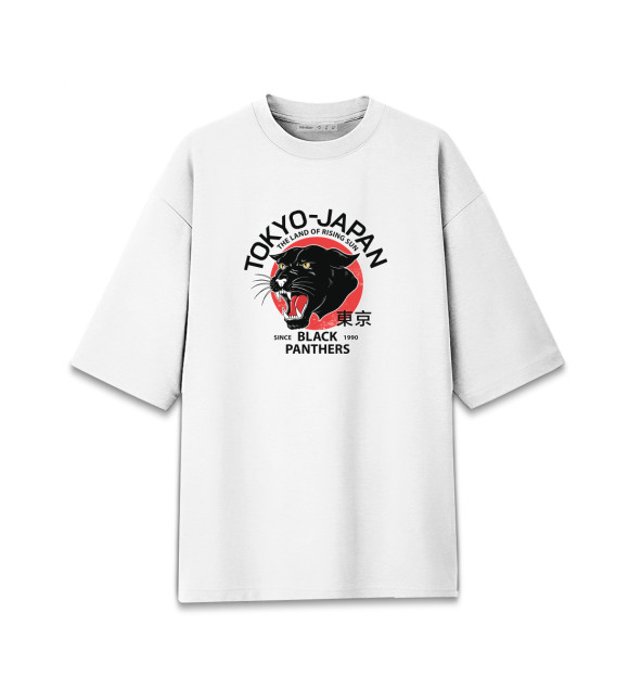 Мужская футболка оверсайз с изображением Tokyo Japan цвета Белый