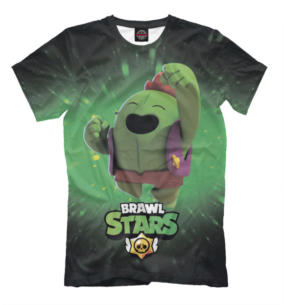 Футболка для мальчиков с изображением Brawn Stars Spike цвета Белый