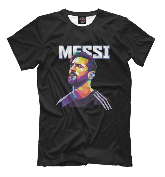 Мужская футболка с изображением Messi цвета Белый