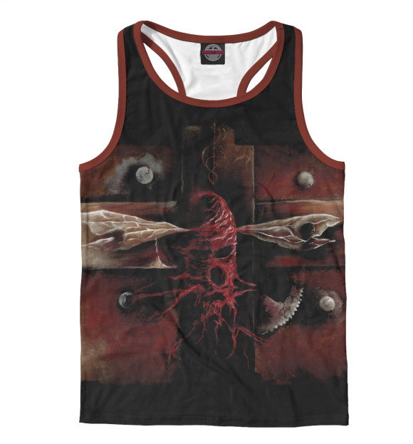 Мужская майка-борцовка с изображением Mourning beloveth цвета Белый