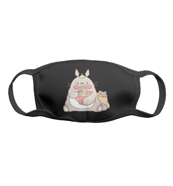 Маска тканевая с притом Голодный Тоторо цвета Белый Маска тканевая с изображением Голодный Тоторо цвета Белый