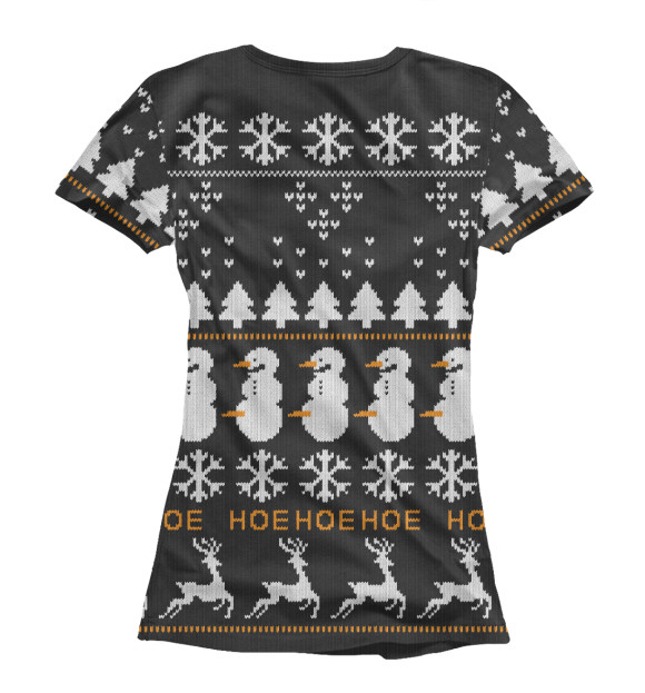 Женская футболка с изображением Christmas PornHub цвета Белый