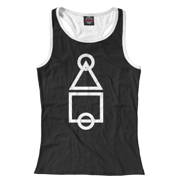 Женская майка-борцовка с изображением Большая символика игры цвета Белый