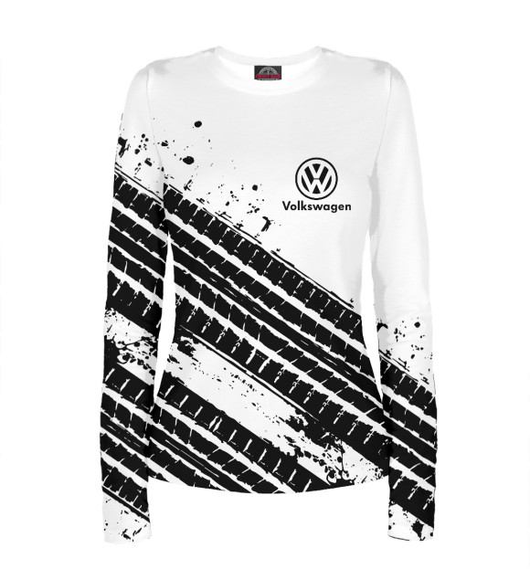 Женский лонгслив с изображением Volkswagen цвета Белый