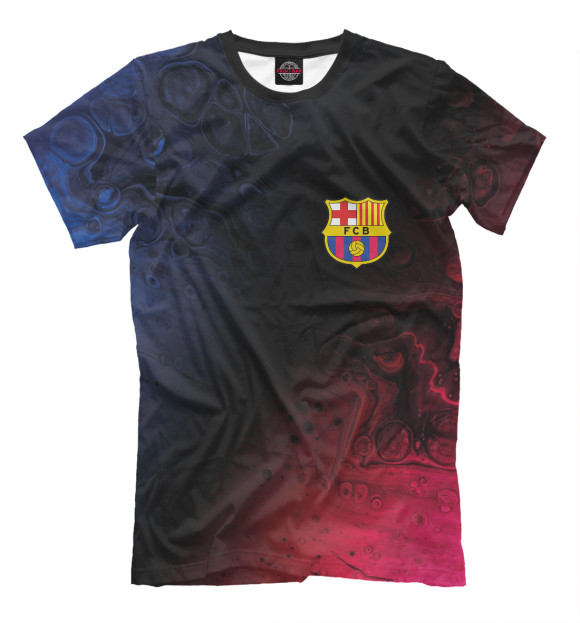 Мужская футболка с изображением Barcelona / Барселона цвета Белый