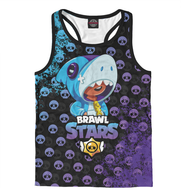 Мужская майка-борцовка с изображением Brawl Stars цвета Белый