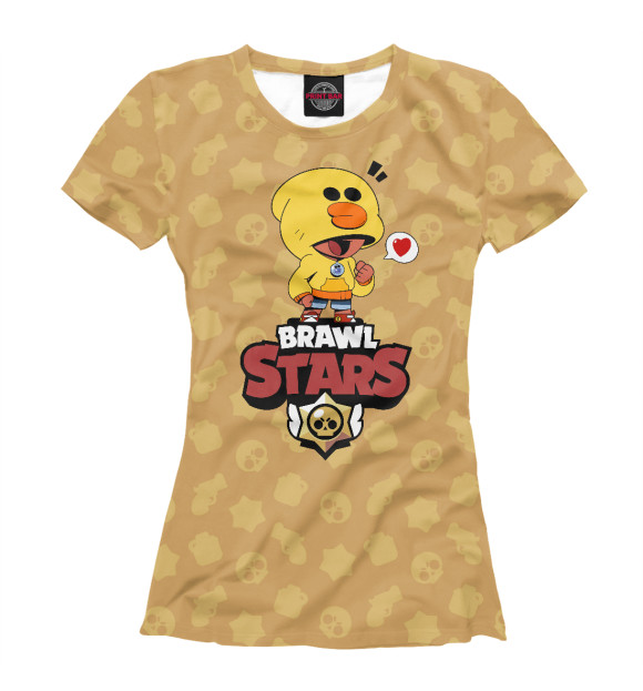 Женская футболка с изображением Brawl Stars цвета Белый