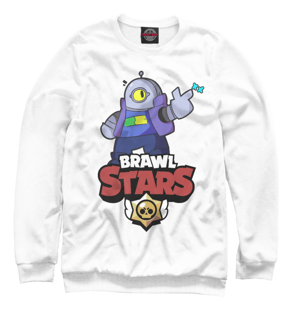 Свитшот для девочек с изображением Brawl Stars цвета Белый