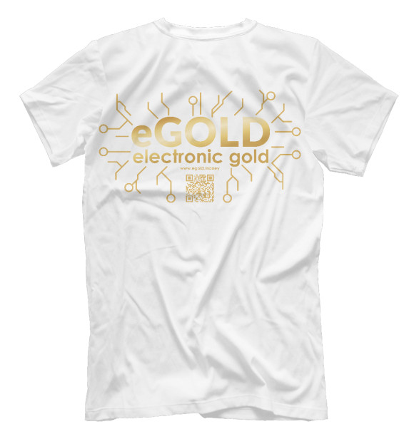 Мужская футболка с изображением Electogold white eGOLD цвета Белый