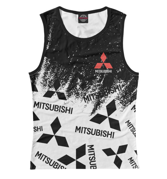Майка для девочки с изображением Mitsubishi цвета Белый