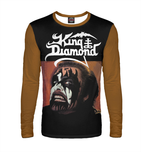 Мужской лонгслив с изображением King diamond цвета Белый