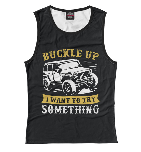 Майка для девочки с изображением Внедорожник цвета Белый