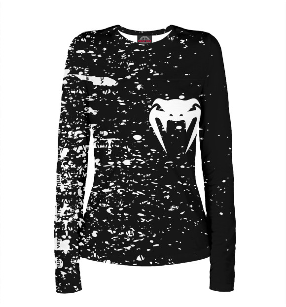 Женский лонгслив с изображением Venum цвета Белый