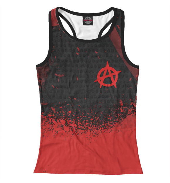 Женская майка-борцовка с изображением Анархия цвета Белый