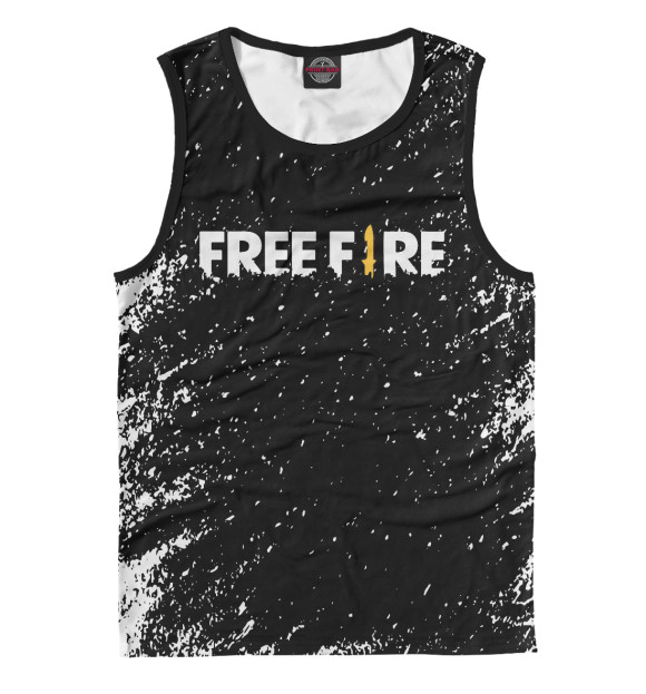 Майка для мальчика с изображением Garena Free Fire цвета Белый