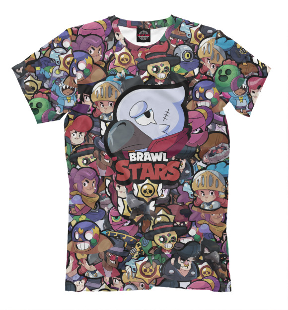 Мужская футболка с изображением Brawl Stars: Crow цвета Белый