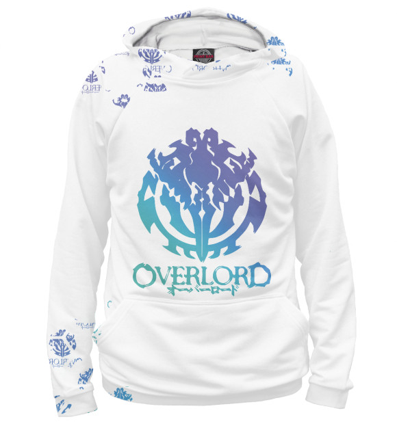 Мужское худи с изображением Overlord цвета Белый