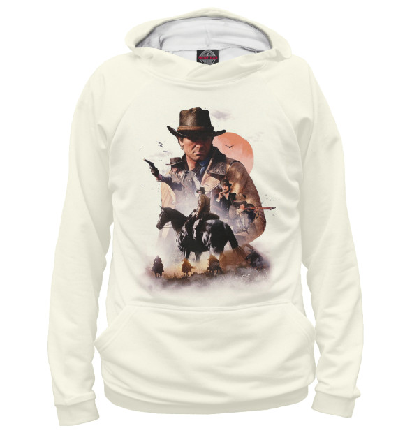 Женское худи с изображением Red Dead Redemption цвета Белый