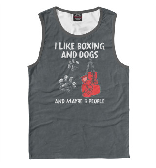 Майка для мальчика I Like Boxing And Dogs And