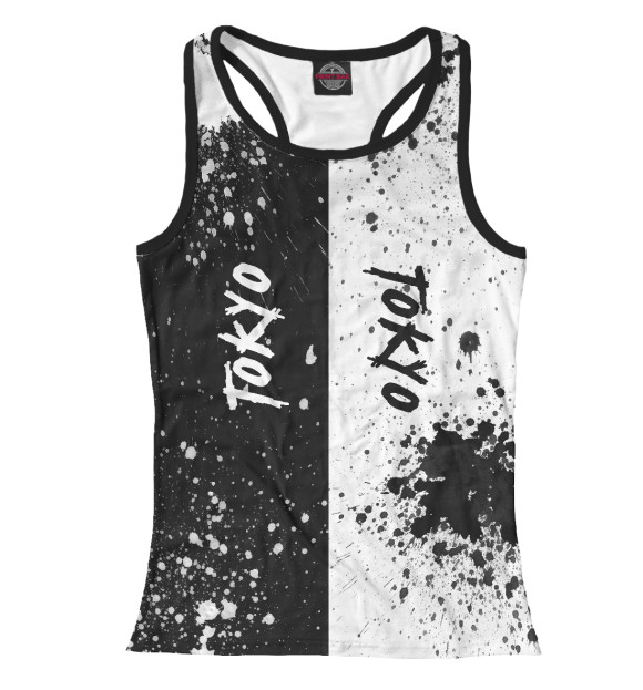 Женская майка-борцовка с изображением Tokio цвета Белый