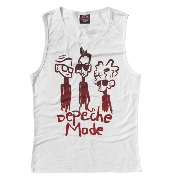 Женская майка с изображением Depeche Mode цвета Белый