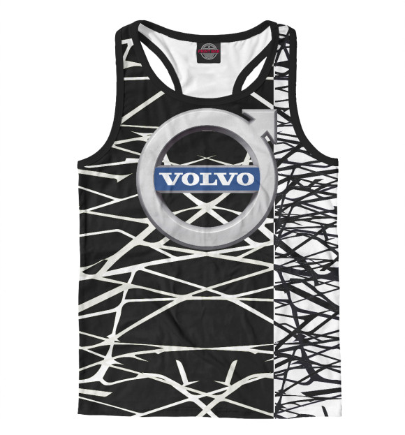 Мужская майка-борцовка с изображением Volvo Cars цвета Белый