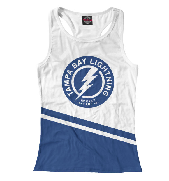 Женская майка-борцовка с изображением Тампа Бэй Лайтнинг цвета Белый