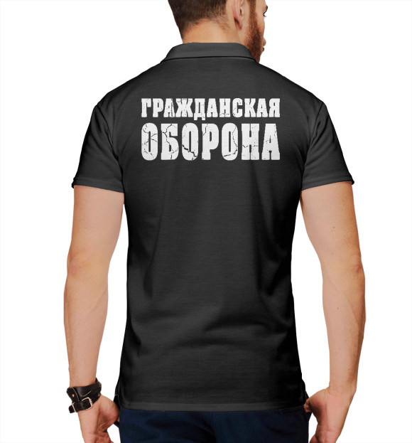 Мужское поло с изображением Всё идёт по плану (ГР.ОБ) цвета Белый