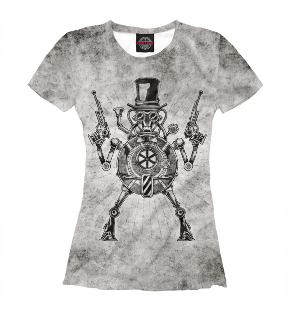 Футболка для девочек с изображением Steampunk цвета Белый