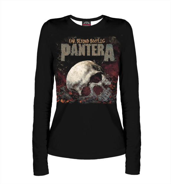 Женский лонгслив с изображением Pantera цвета Белый