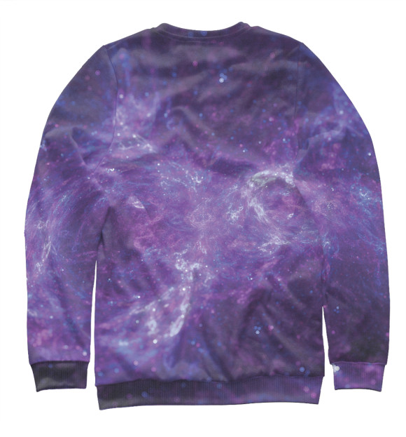 Мужской свитшот с изображением Галактика (purple) цвета Белый