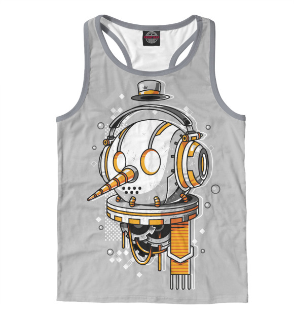 Мужская майка-борцовка с изображением Отморозок цвета Белый