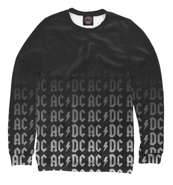 Женский свитшот с изображением AC/DC цвета Белый