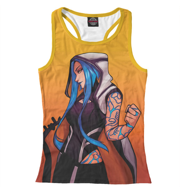 Женская майка-борцовка с изображением Borderlands цвета Белый