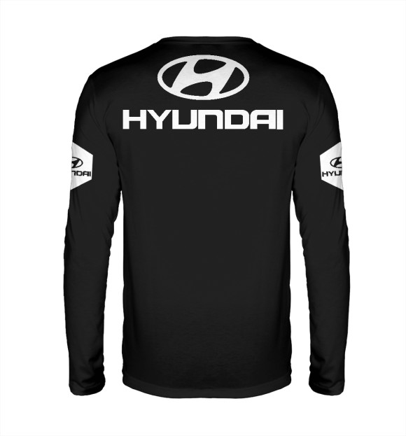 Мужской лонгслив с изображением Hyundai цвета Белый