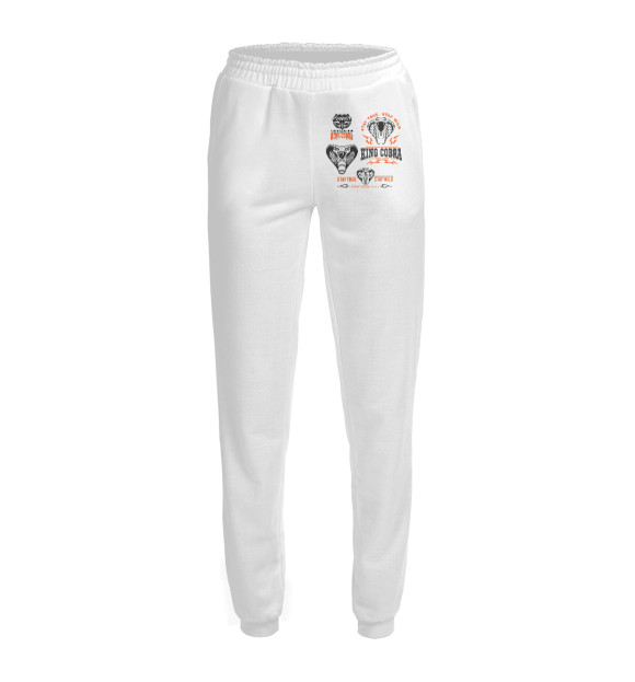 Женские спортивные штаны с притом King Cobra цвета Белый Женские спортивные штаны с изображением King Cobra цвета Белый