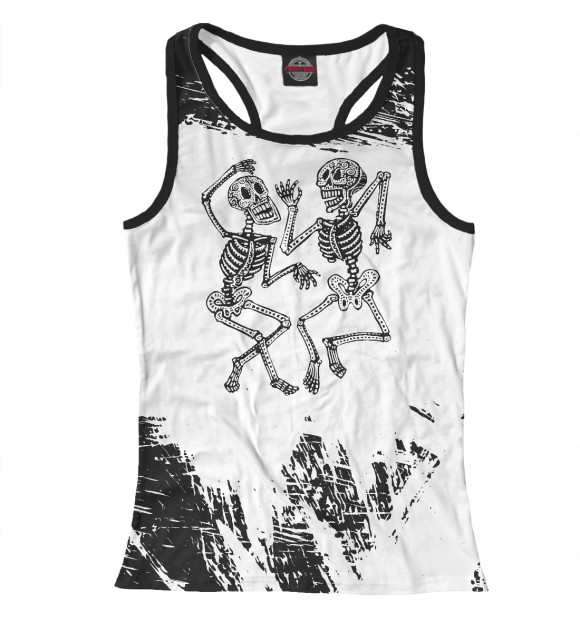 Женская майка-борцовка с изображением Day of the Dead цвета Белый