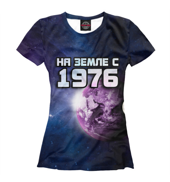 Футболка для девочек с изображением На земле с 1976 цвета Белый