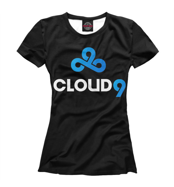 Женская футболка с изображением Cloud 9 цвета Белый