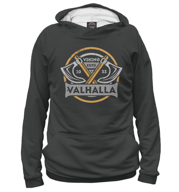 Женское худи с изображением Valhalla цвета Белый