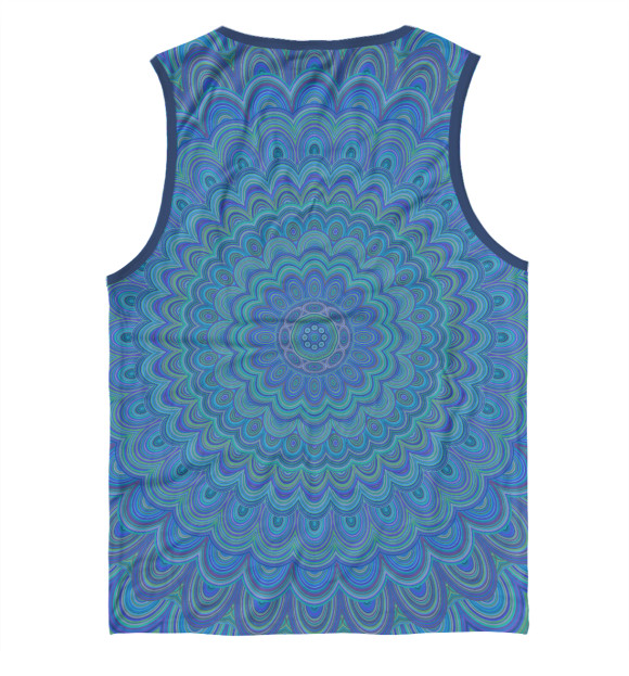 Майка для мальчика с изображением Blue Mandala цвета Белый