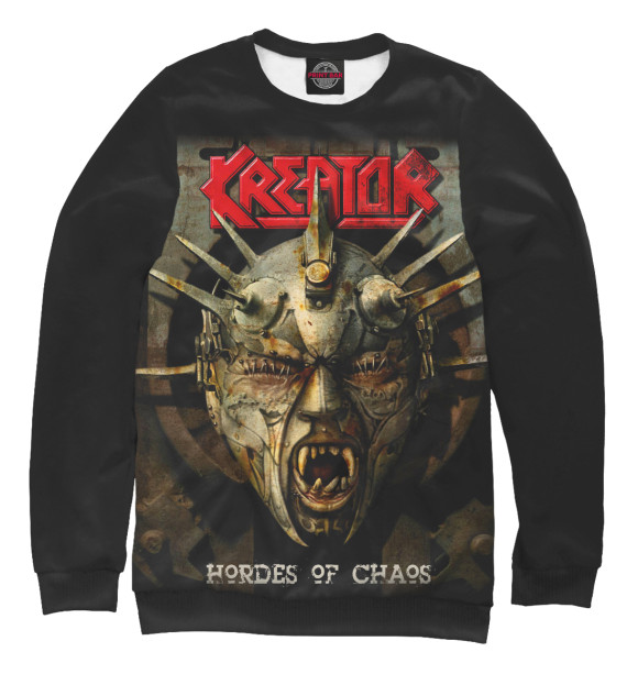 Женский свитшот с изображением Kreator цвета Белый