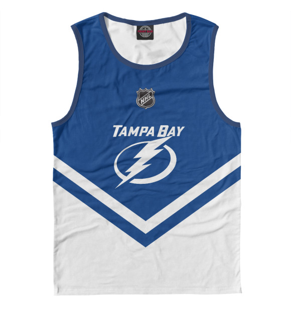 Мужская майка с изображением Tampa Bay Lightning цвета Белый