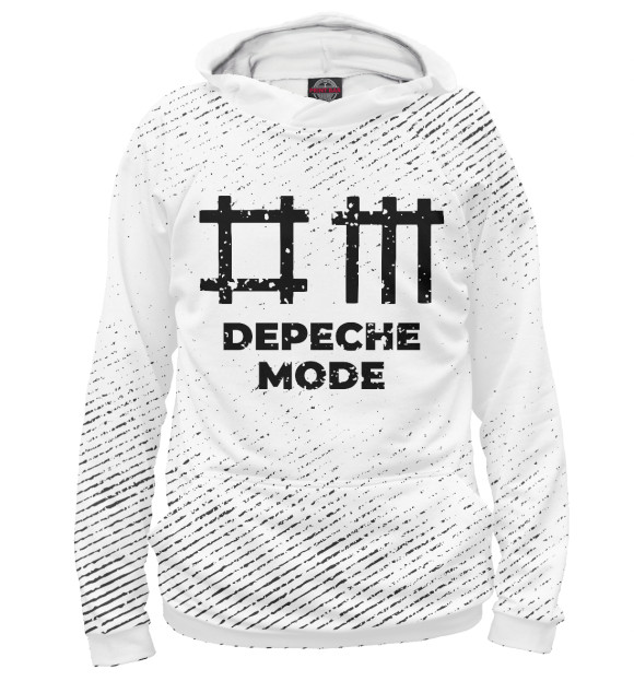 Женское худи с изображением Depeche Mode гранж светлый цвета Белый