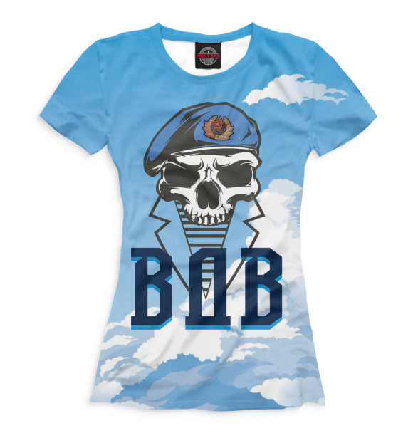 Женская футболка с изображением ВДВ цвета Белый